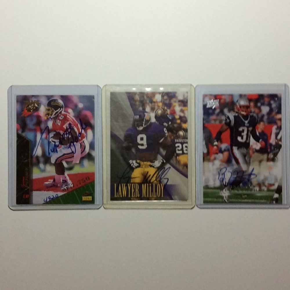 Lot New England Patriots autographs Lawyer Poole Meriweather
